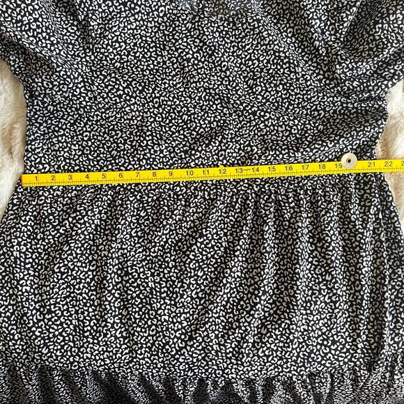 Prettygarden Flutter Sleeve Animal Print Spring Dress Black White XL Cottagecore - Picture 10 of 10